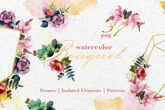 Bouquet Exuisite Watercolor Illustrations