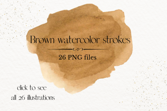 Brown Watercolor Splash Cliparts and Illustrations