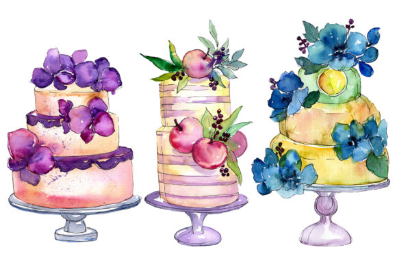 Dessert Mother's Love Watercolor Illustrations