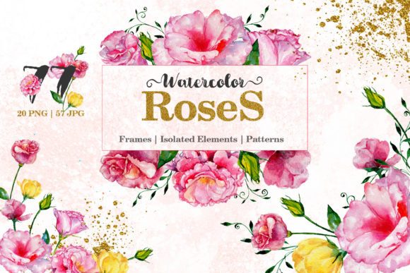 Roses Red Watercolor Embroidery Design